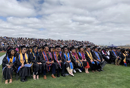 Graduates at the 101st commencement ceremony at Allan Hancock College.